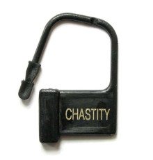 Замки пластиковые для поясов , черные с номерами CHASTITY, 10 штук