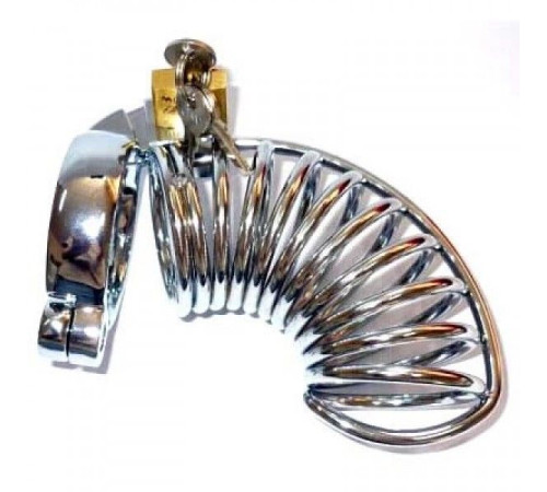 Metal Long Centipede Chastity Device with Two Rings