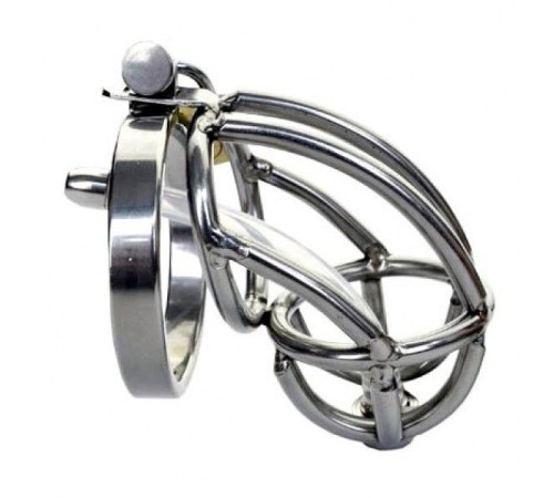 The Captus Stainless Steel Chastity with Urethral Stretching Penis Plug ZA143