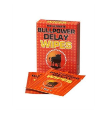 Салфетки для задержки эякуляции Bull Power Wipes, 6шт по 2мл