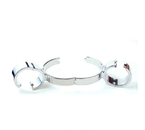 Unisex Luxury Stainless Steel Heavy Duty Neck-Wrist Siamese handcuffs