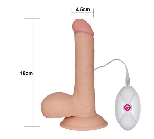 Масажер на присоске с пультом управления The Ultra Soft Dude Vibrating 7.5