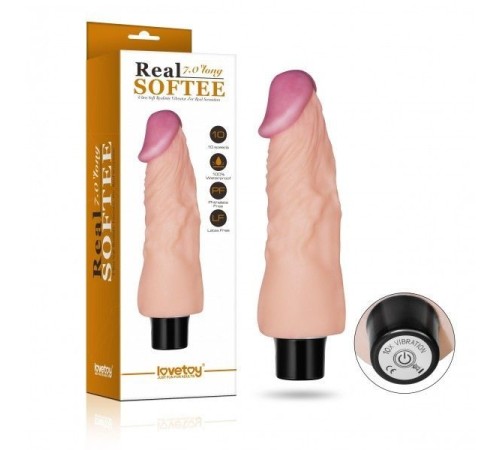 Масажер-реалистик Real Softee Vibrating Dildo 7.0