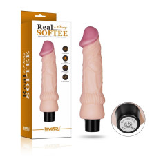 Масажер мультискоростной телесный Real Softee Vibrating Dildo