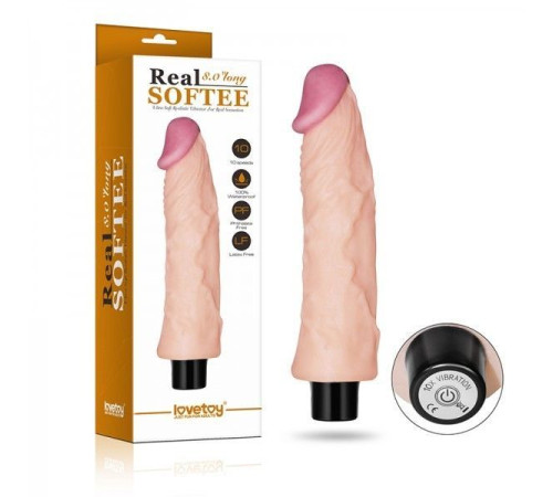 Реалистичный вибратор Real Softee Vibrating Dildo 8.0