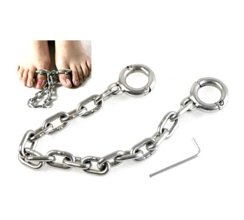 Male stainless steel toe handcuffs