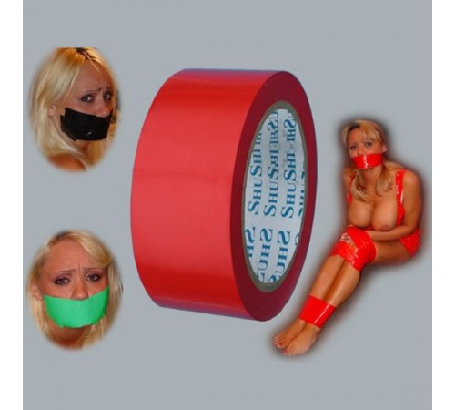 Красная клейкая лента для связывания Fetish Bondage Tape, 20 метров