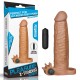 Вибронасадка на  удлиняющая Pleasure X Tender Vibrating Penis Sleeve Brown