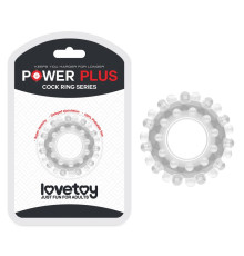 Силиконовое кольцо эрекционное прозрачное Power Plus Cockring