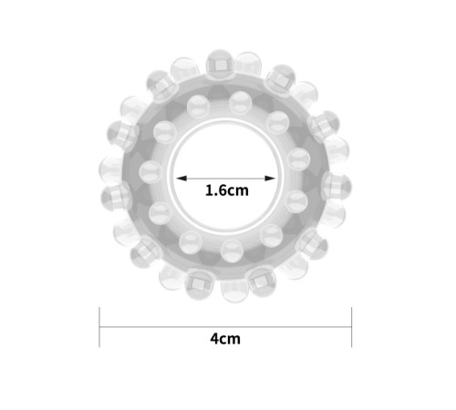 Силиконовое кольцо эрекционное прозрачное Power Plus Cockring