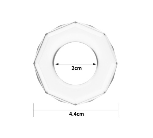 Прозрачное эрекционное кольцо в форме гайки Power Plus Cockring