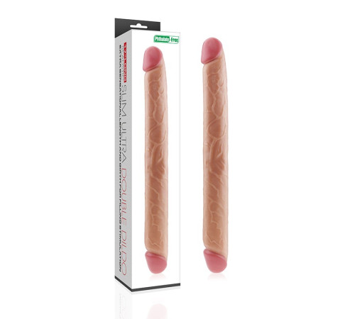 Двусторонний масажер King Size Realistic Slim Ultra Double Dildo