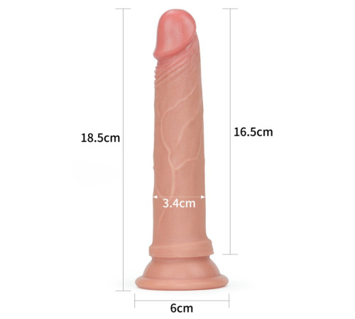 Фаллоимитатор из двойного слоя силикона Dual layered Platinum Silicone Cock