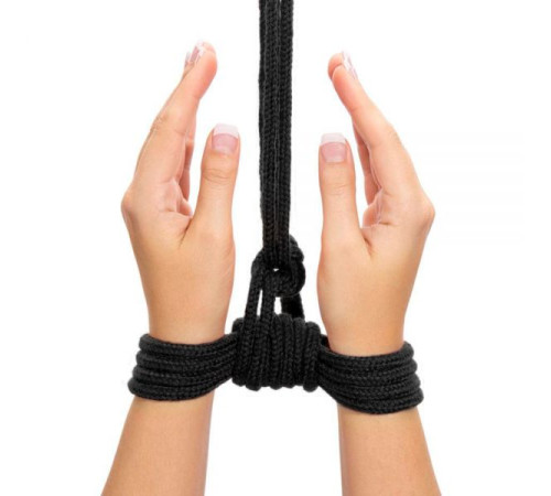 Черная веревка для связывания Fetish Bondage Rope, 10 метров