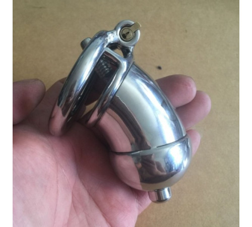 2016 New Stainless Steel Male Urethral Tube Chastity Device / Stainless Steel Chastity Cage ZC082