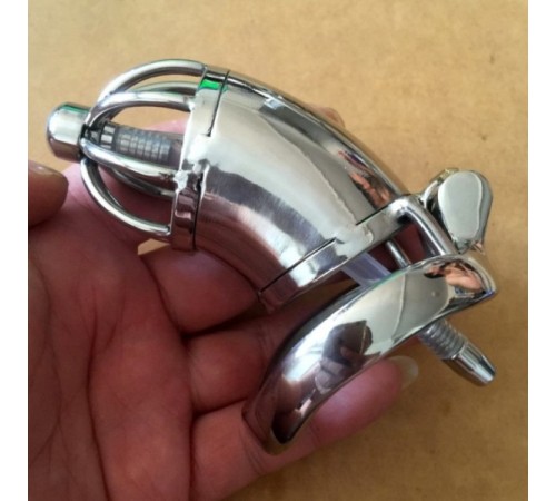 Stainless Steel Male Chastity Device / Stainless Steel Chastity Cage ZC089