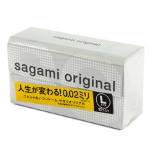 Полиуретановые презервативы Sagami размер L 0.02мм, 10 шт