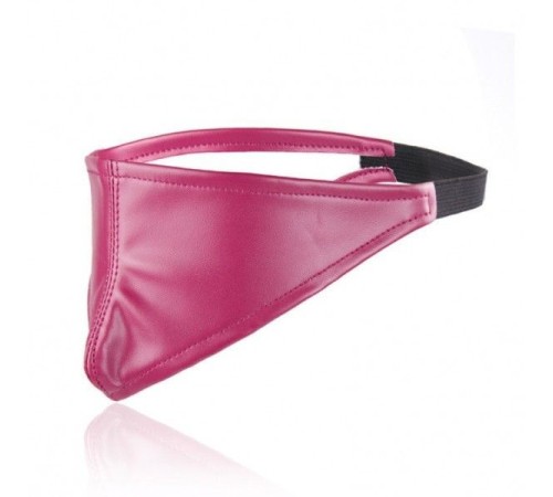 Розовая маска для интимных игр Soft PU Leather Blindfold