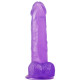 Фаллоимитатор на присоске фиолетовый Jelly Studs Crystal Dildo Large