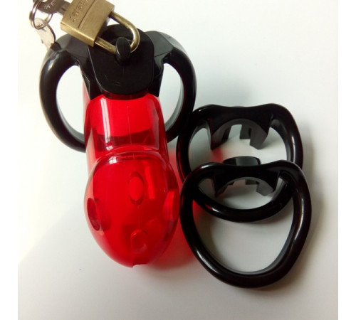 Пояс  Rikers Locking Chastity Device Red