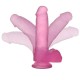 Силиконовый масажер розовый Jelly Studs Crystal Dildo Medium