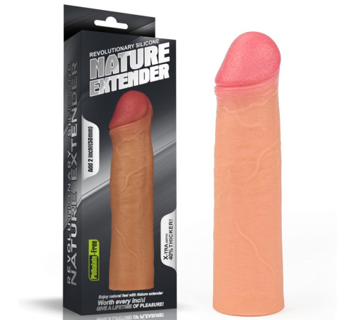 Удлиняющая насадка на пенис Revolutionary Silicone Nature Extender Flesh