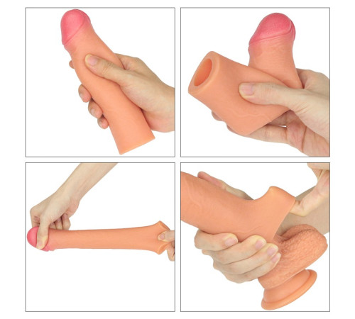 Удлиняющая насадка на пенис Revolutionary Silicone Nature Extender Flesh