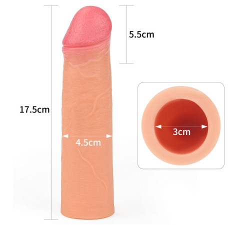 Удлиняющая насадка на пенис Revolutionary Silicone Nature Extender Flesh