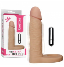 Насадка на пенис для анальной стимуляции The Ultra Soft Double Vibrating 5.8