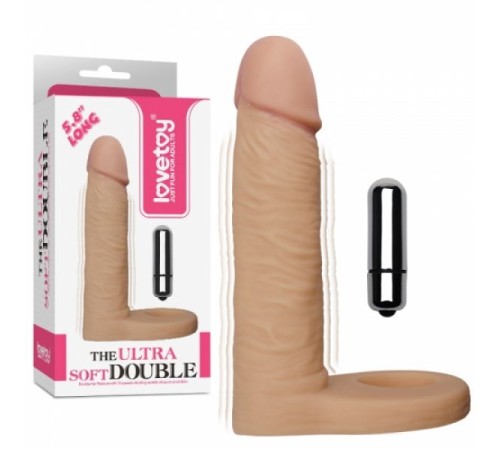 Насадка на пенис для анальной стимуляции The Ultra Soft Double Vibrating 5.8