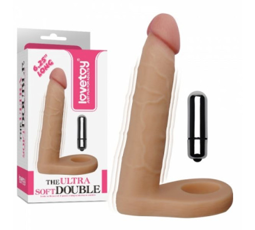 Насадка на пенис для анальной стимуляции The Ultra Soft Double Vibrating 6.25