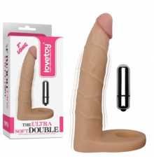 Насадка на пенис для анальной стимуляции The Ultra Soft Double Vibrating 7.0