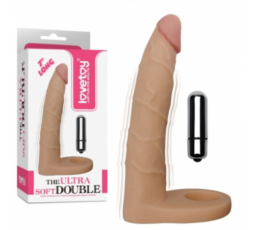 Насадка на пенис для анальной стимуляции The Ultra Soft Double Vibrating 7.0