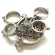 Stainless Steel Handy Handcuffs Hand and Foot Neck Has Metal Chain - Man