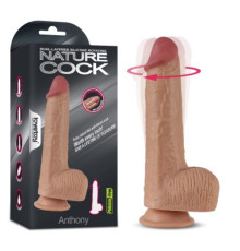 Вращающийся двухслойный вибратор Dual layered Silicone Rotating Nature Cock Anthony 8.5