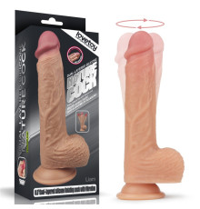 Вращающийся двухслойный вибратор Dual layered Silicone Rotating Nature Cock Liam