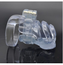 Small Red Resin Male Chastity Cage - Includes 4 RingsSmall Clear Resin Male Chastity Cage - Includes 4 Rings