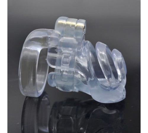 Small Red Resin Male Chastity Cage - Includes 4 RingsSmall Clear Resin Male Chastity Cage - Includes 4 Rings