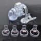 Small Red Resin Male Chastity Cage - Includes 4 RingsSmall Clear Resin Male Chastity Cage - Includes 4 Rings