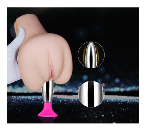 особиста металлическая пробка Premimum Combined Butt Plug Bobby Pink