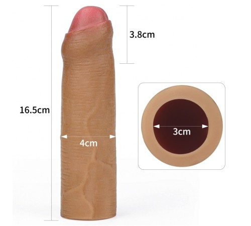 Насадка удлиняющая коричневая Revolutionary Silicone Nature Extender Uncircumcised