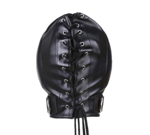 PU-Leather Hood Ears Padding Mouth and Eyes Zipper