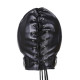 PU-Leather Hood Ears Padding Mouth and Eyes Zipper