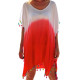 White Orange Tassel Beach Cover up