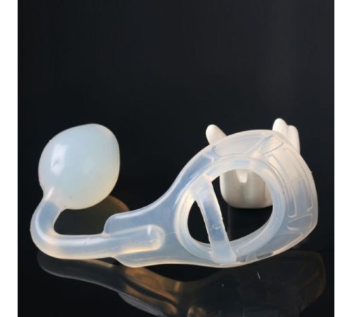 silicone anal plug conjoined penile ring