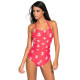 Vintage Inspired 1950s Style Red Anchor Teddy Swimsuit