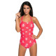 Vintage Inspired 1950s Style Red Anchor Teddy Swimsuit