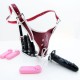 Leather vibrance Silicone dildos Three Removable Red