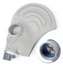 Rubber Hood White Gas Mask