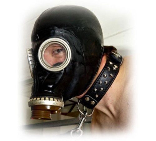 Rubber Hood White Gas Mask